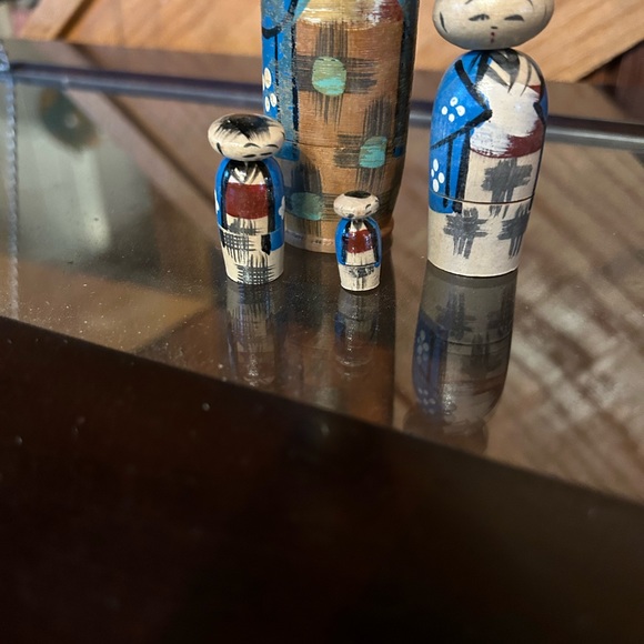 Vintage Accents Vintage Japanese Kokeshi Family Japanese Nesting